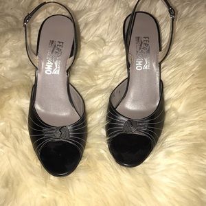 Ferragamo sling back heels